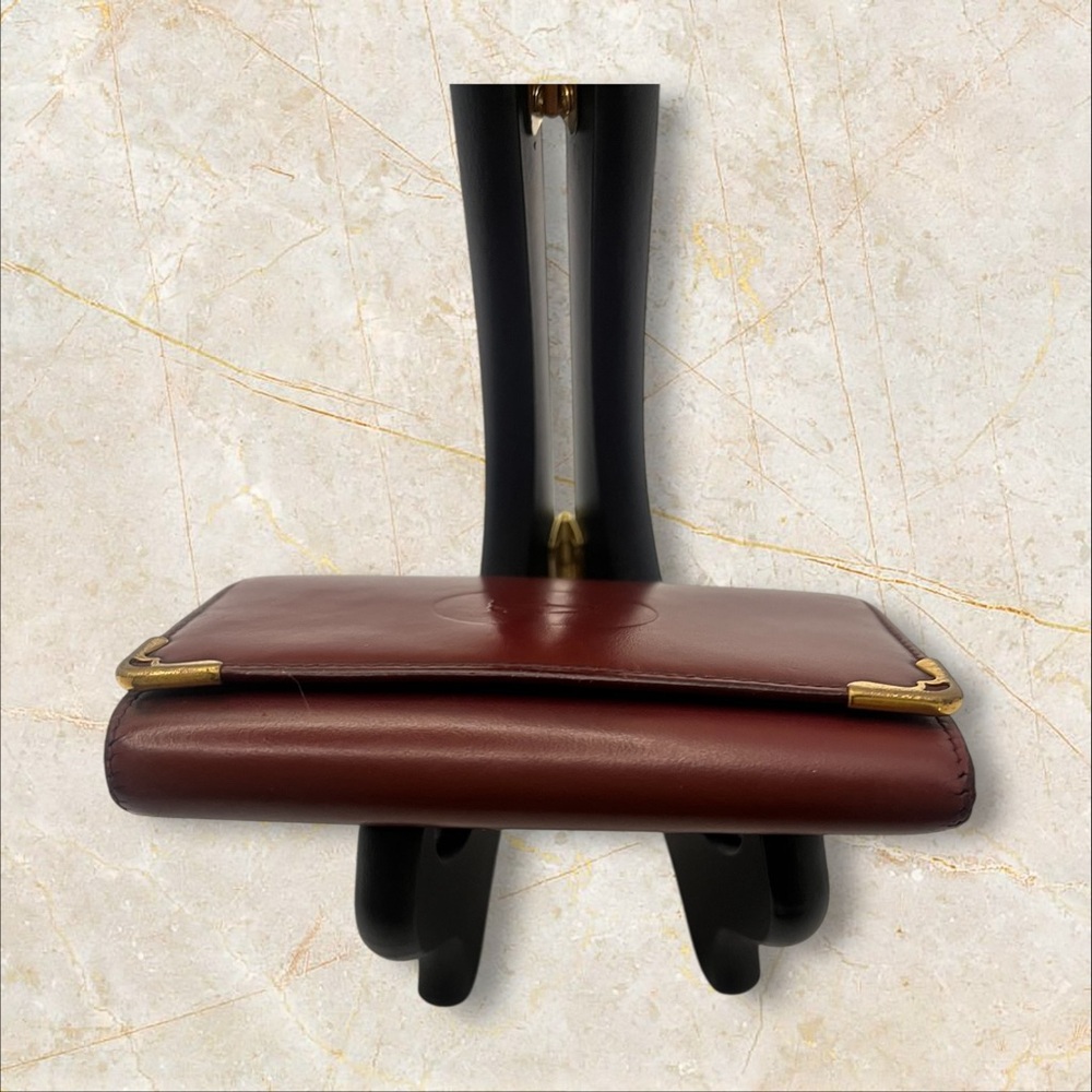 CARTIER Burgundy Leather Key Holder Wallet *VINTAGE* - Picture 7 of 10